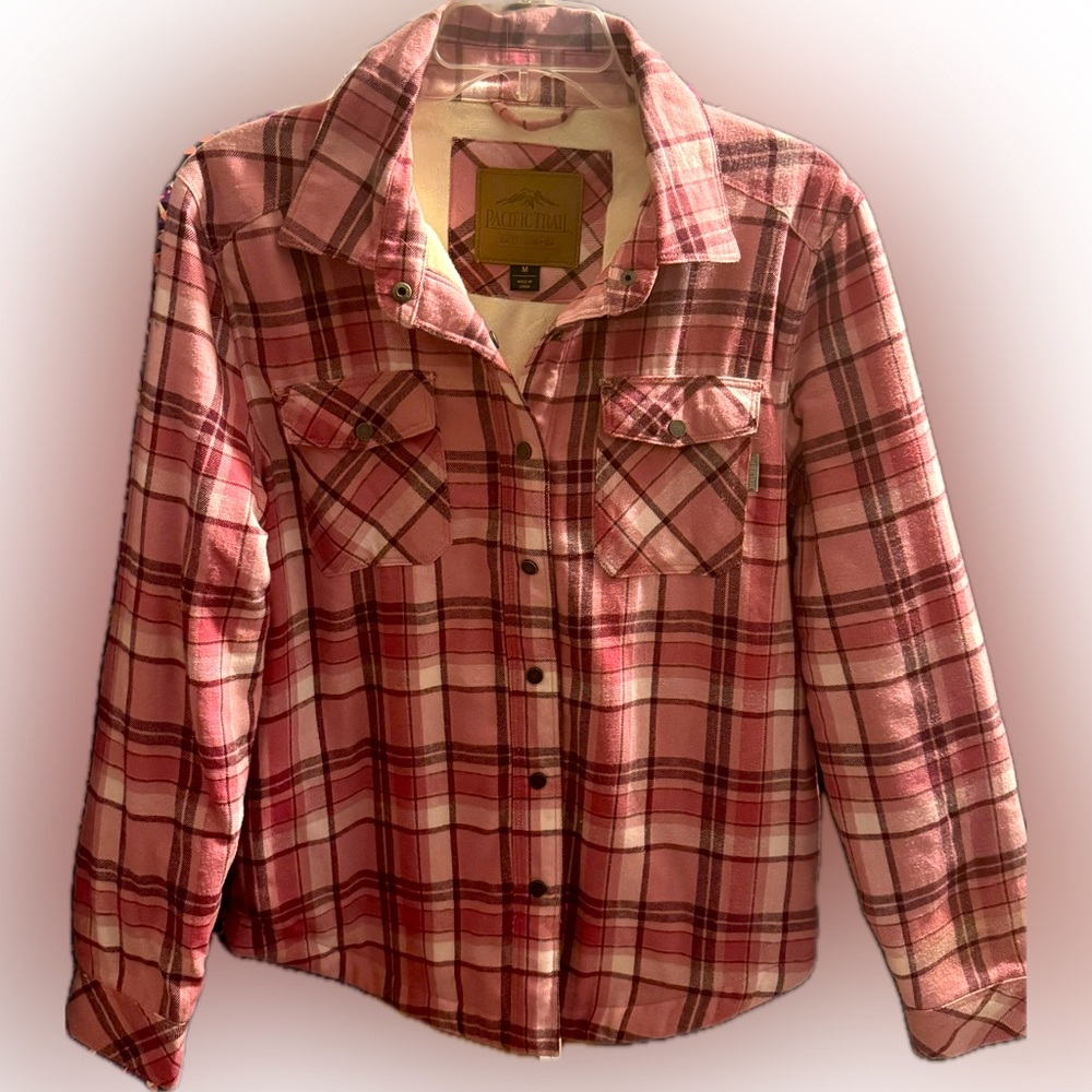 Cozy FUR-Lined flannel Jacket. Women’s Medium NWT